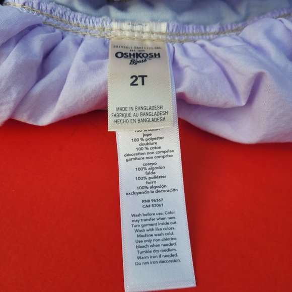 Oshkosh Girls Size 2T Light Denim and Netting Unicorn Jumper - Picture 8 of 8